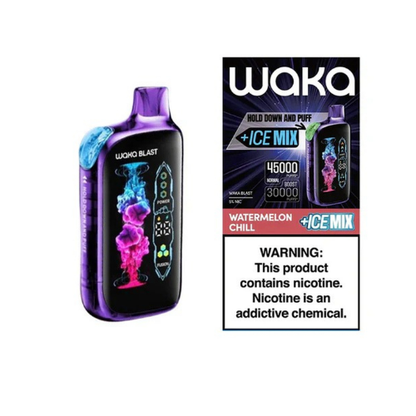 WAKA Blast 45K Puff con botón ICE – vista frontal