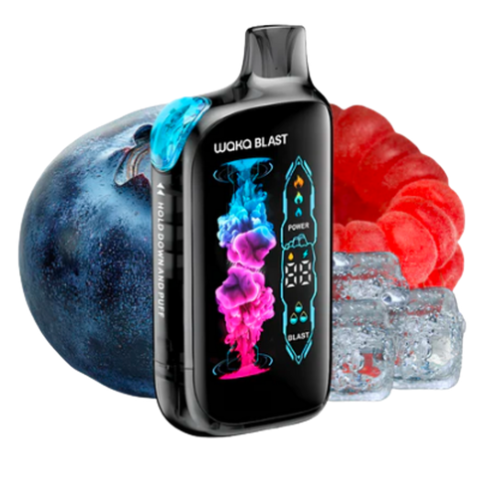 WAKA Blast 45K Puff con botón ICE sabor Blueberry Raspberry