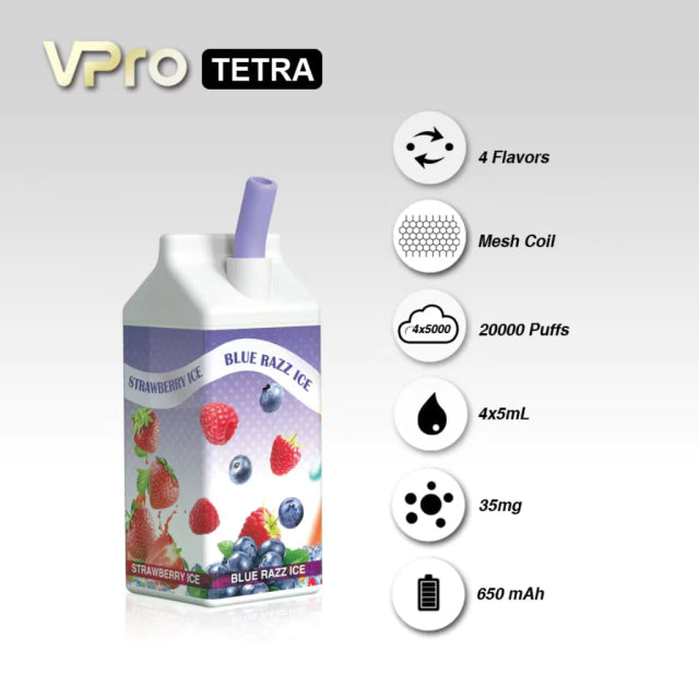 VAPE VPRO TETRA 20,000 PUFF