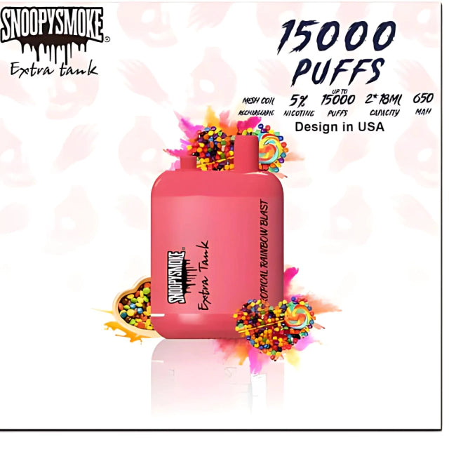 Snoopy Smoke 15K Puff en CDMX | Vapeador Desechable de 15,000 Puffs